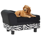 Vidaxl Hundebank 57x34x36 cm Plüsch schwarz - afbeelding 3