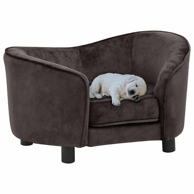 Vidaxl Hundebank 69x49x40 cm Plüschbraun