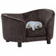 Vidaxl Hundebank 69x49x40 cm Plüschbraun
