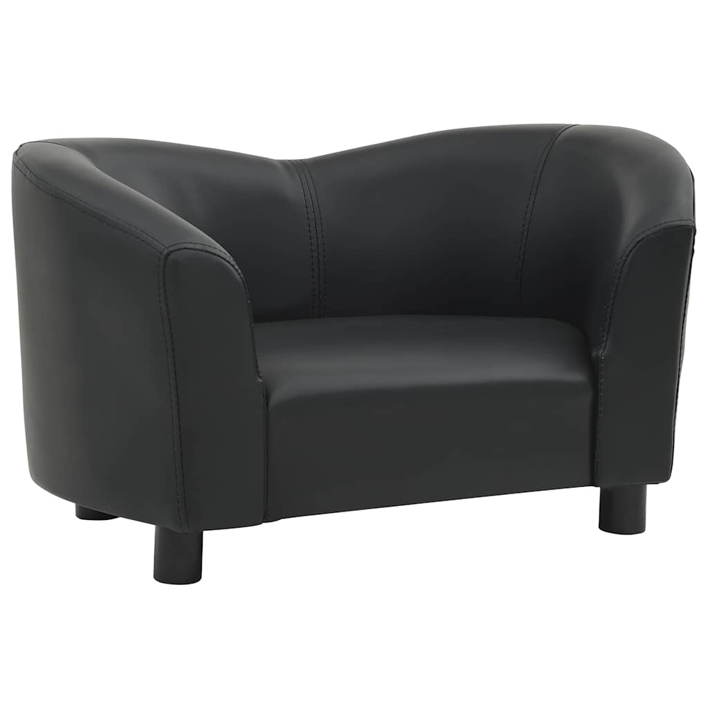 Vidaxl Hundebank 67x41x39 cm künstliches Leder schwarz