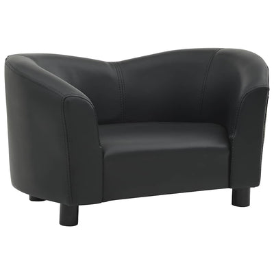 Vidaxl Hundebank 67x41x39 cm künstliches Leder schwarz