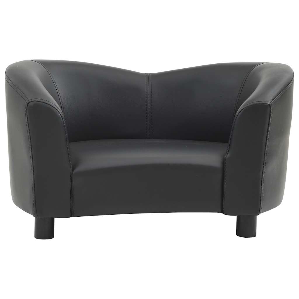 Vidaxl Hundebank 67x41x39 cm künstliches Leder schwarz