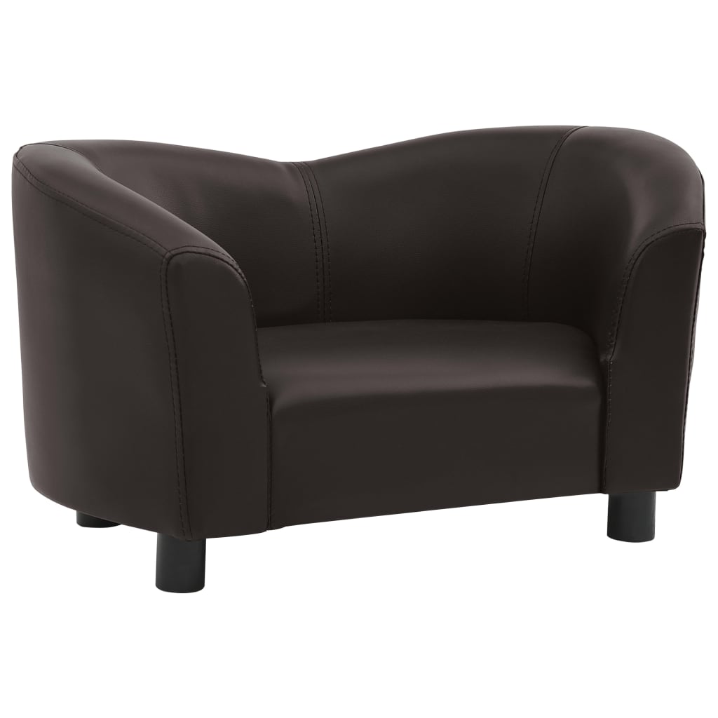 Vidaxl Hundebank 67x41x39 cm künstliches Lederbraun