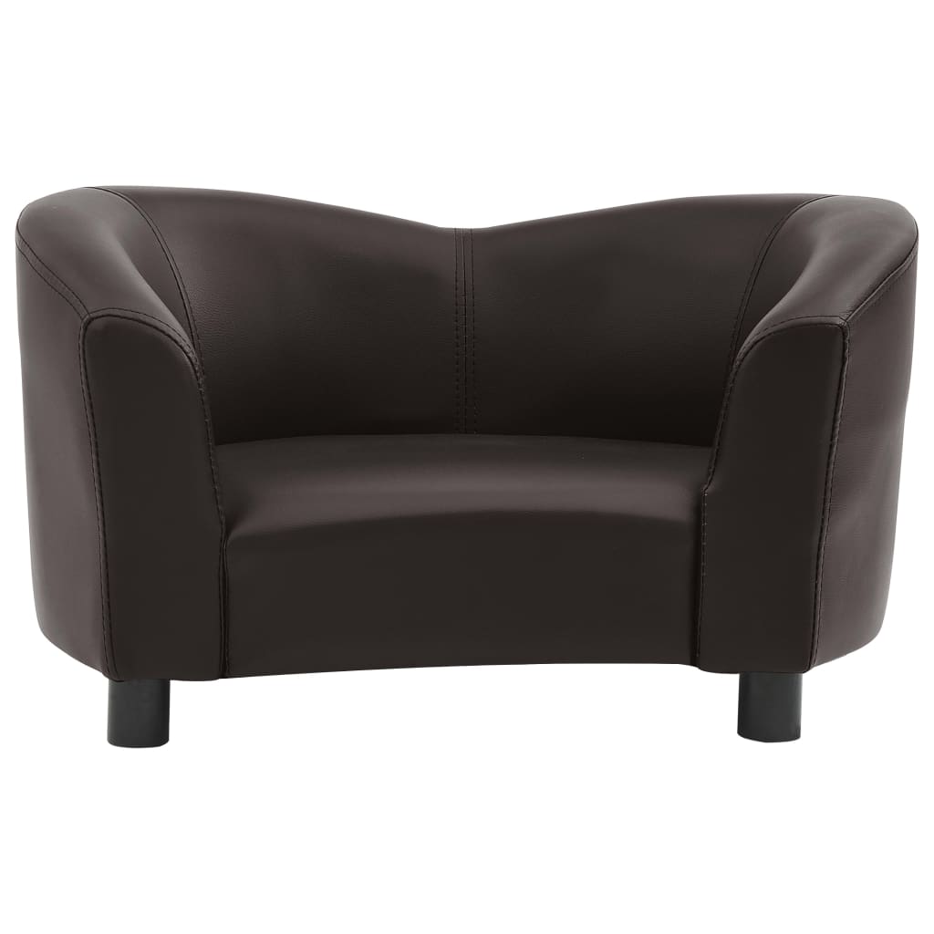 Vidaxl Hundebank 67x41x39 cm künstliches Lederbraun