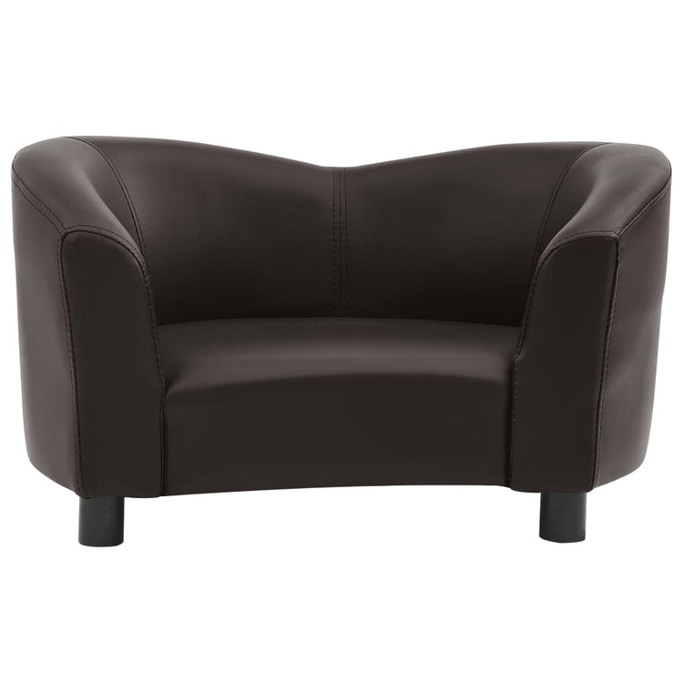 Vidaxl Hundebank 67x41x39 cm künstliches Lederbraun