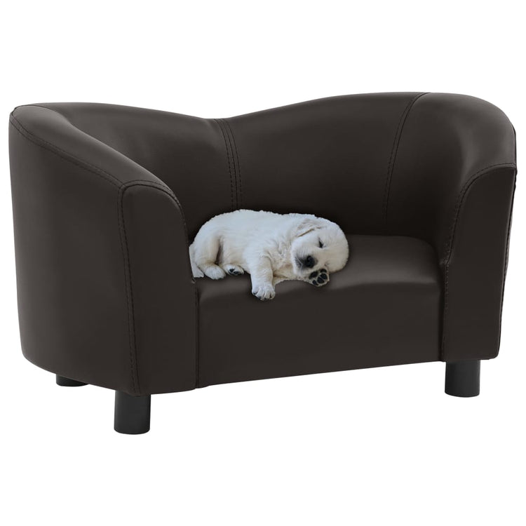 Vidaxl Hundebank 67x41x39 cm künstliches Lederbraun