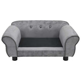 Vidaxl Hundebank 72x45x30 cm Plüschgrau - afbeelding 3