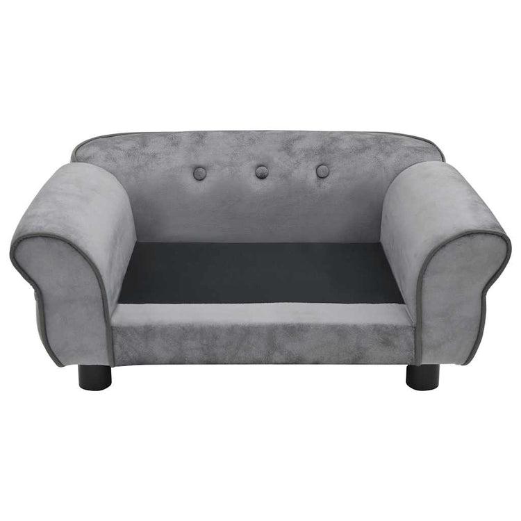 Vidaxl Hundebank 72x45x30 cm Plüschgrau