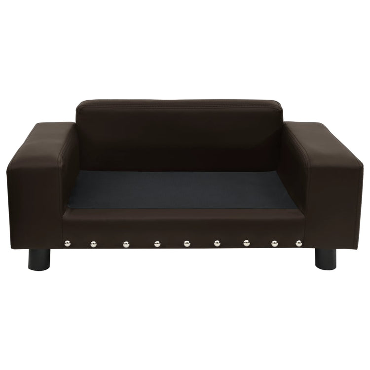 Vidaxl Hundebank 81x43x31 cm Plüsch und künstliches Lederbraun