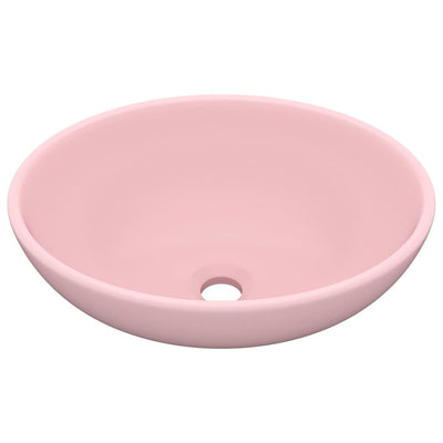 VIDAXL WASHBAIN OVAL 40x33 cm Keramik Sole Pink