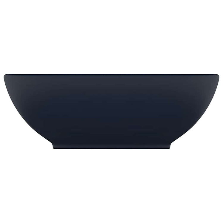 Vidaxl Washbeasin Oval 40x33 cm Keramik Matt Dunkelblau