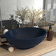 Vidaxl Washbeasin Oval 40x33 cm Keramik Matt Dunkelblau