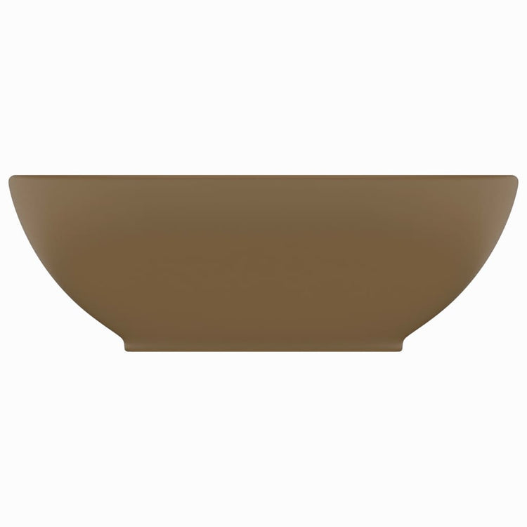 VIDAXL WASHBAIN OVAL 40x33 cm Keramikmattencreme
