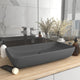 VIDAXL WASHBAIN RETTANGULAR 71 x 38 cm Keramikmatte dunkelgrau