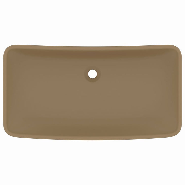 VIDAXL WASHBAIN RETTANGULAR 71 x 38 cm Keramikmattencreme