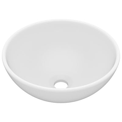 Vidaxl Washbeasin rund 32,5 x 14 cm Keramikmatte Weiß