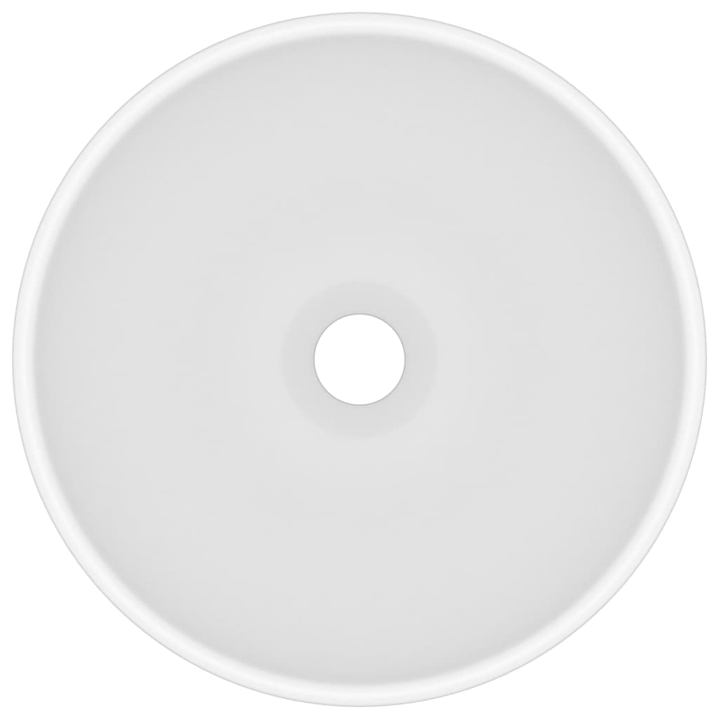 Vidaxl Washbeasin rund 32,5 x 14 cm Keramikmatte Weiß