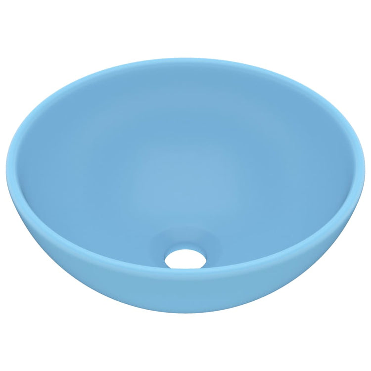 Vidaxl Washbeasin rund 32,5 x 14 cm Keramik Matt Hellblau