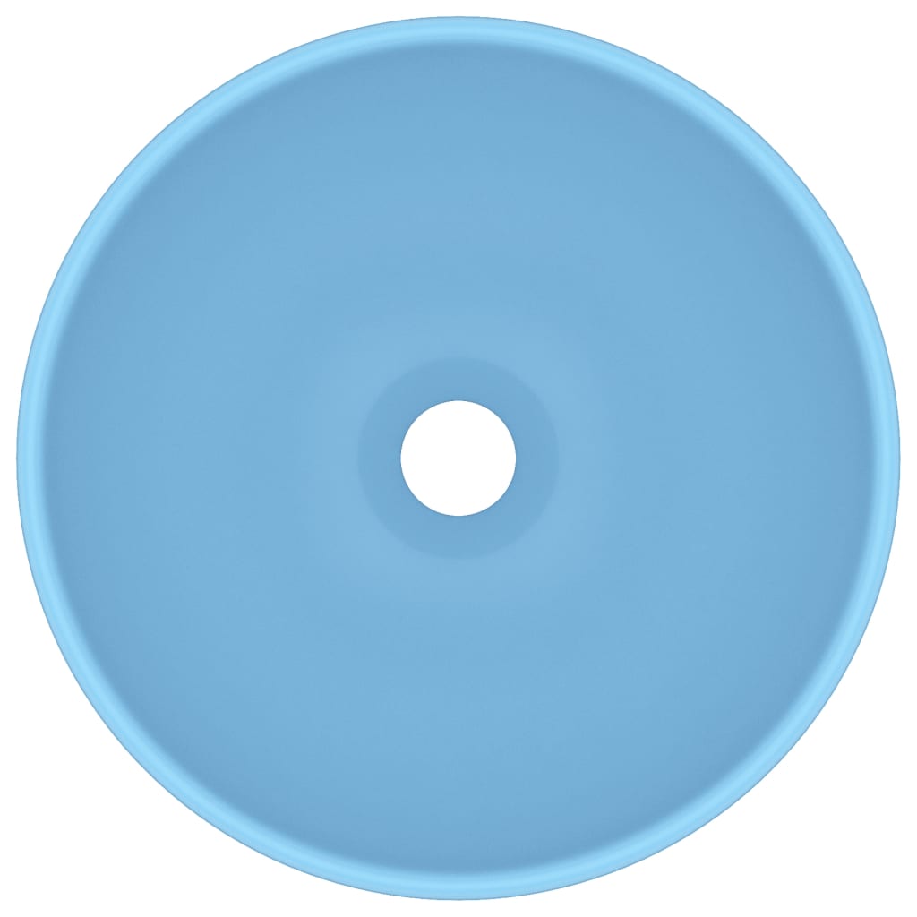 Vidaxl Washbeasin rund 32,5 x 14 cm Keramik Matt Hellblau