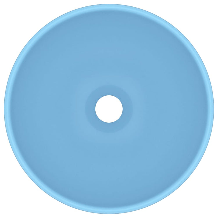 Vidaxl Washbeasin rund 32,5 x 14 cm Keramik Matt Hellblau