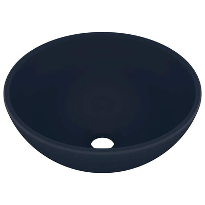 Vidaxl Washbeasin rund 32,5 x 14 cm Keramikmatte dunkelblau