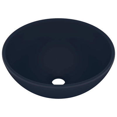 Vidaxl Washbeasin rund 32,5 x 14 cm Keramikmatte dunkelblau