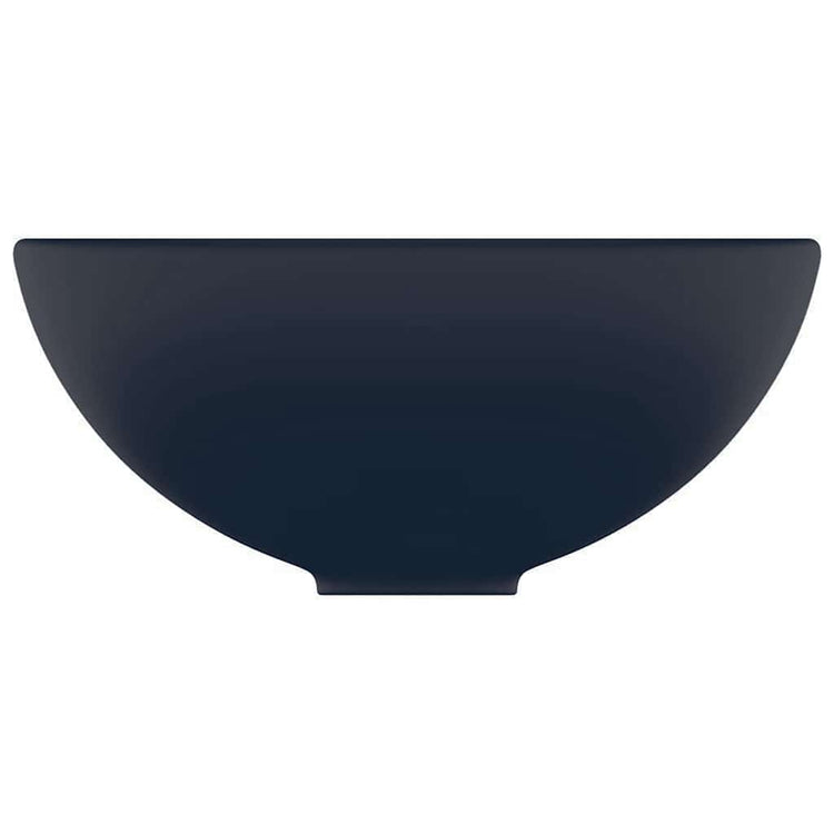 Vidaxl Washbeasin rund 32,5 x 14 cm Keramikmatte dunkelblau