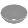VIDAXL WASHBAIN RUND 32,5 x 14 cm Keramik Matt Hellgrau
