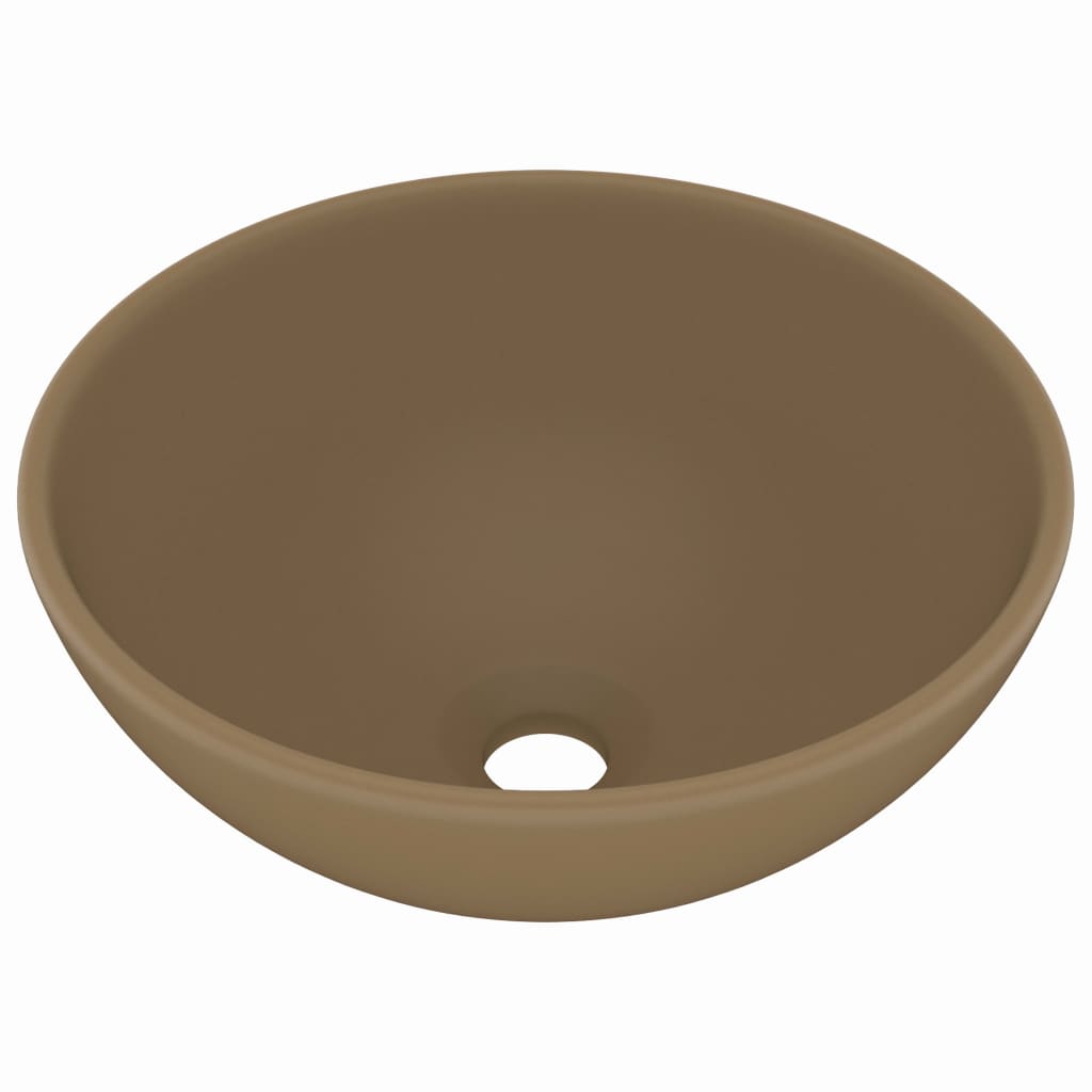 Vidaxl -Waschbecken um 32,5 x 14 cm Keramikmattencreme