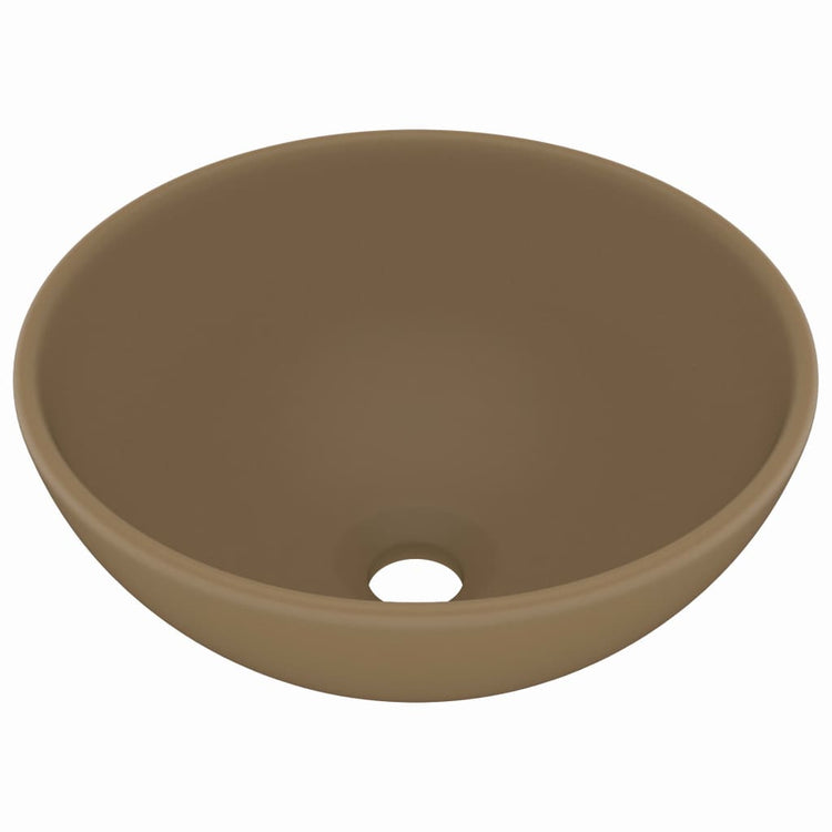 Vidaxl -Waschbecken um 32,5 x 14 cm Keramikmattencreme