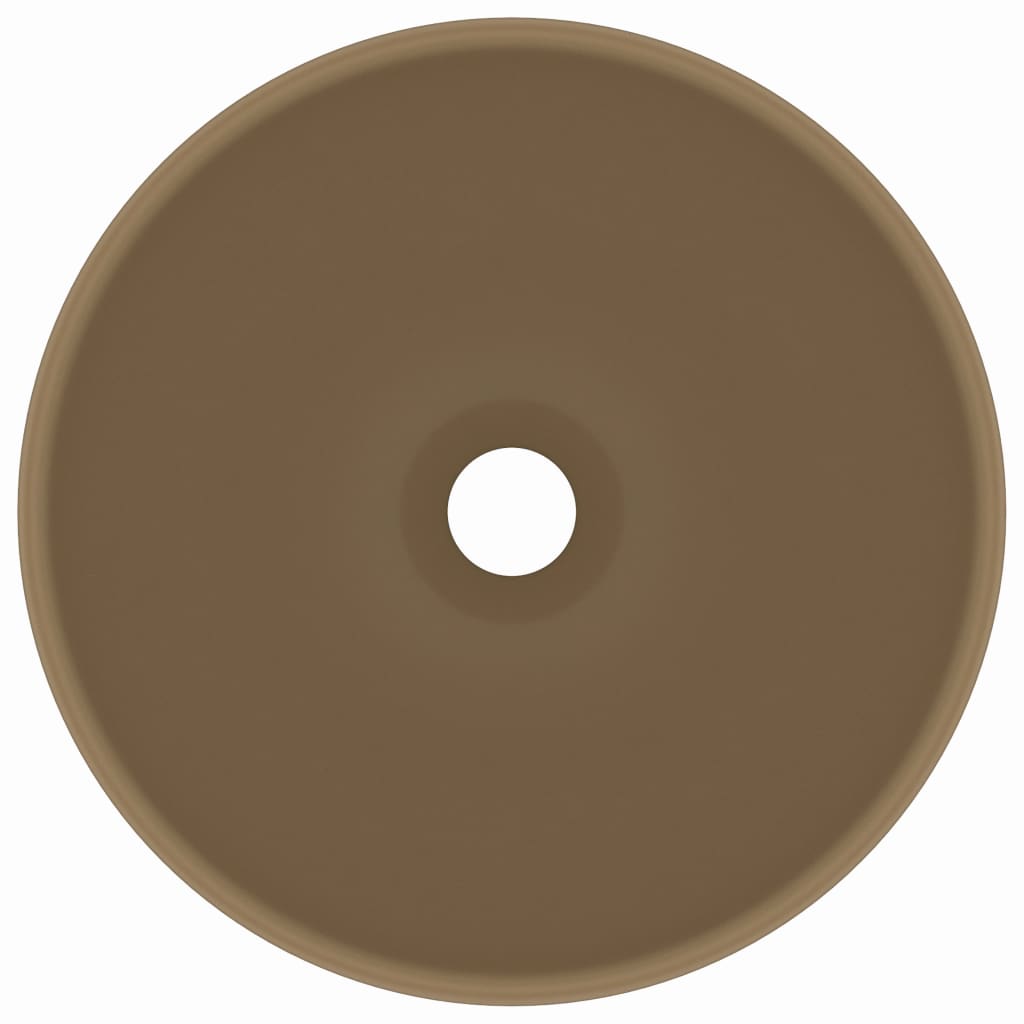 Vidaxl -Waschbecken um 32,5 x 14 cm Keramikmattencreme