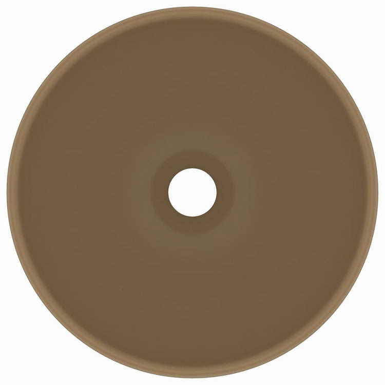 Vidaxl -Waschbecken um 32,5 x 14 cm Keramikmattencreme