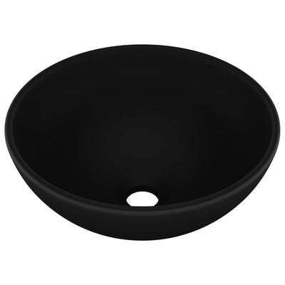 Vidaxl Washbeasin rund 32,5 x 14 cm Keramikmattschwarz