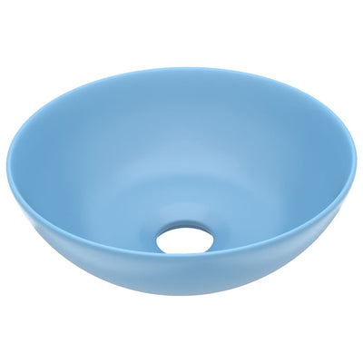 Vidaxl Washbeasin rund Keramikhellblau