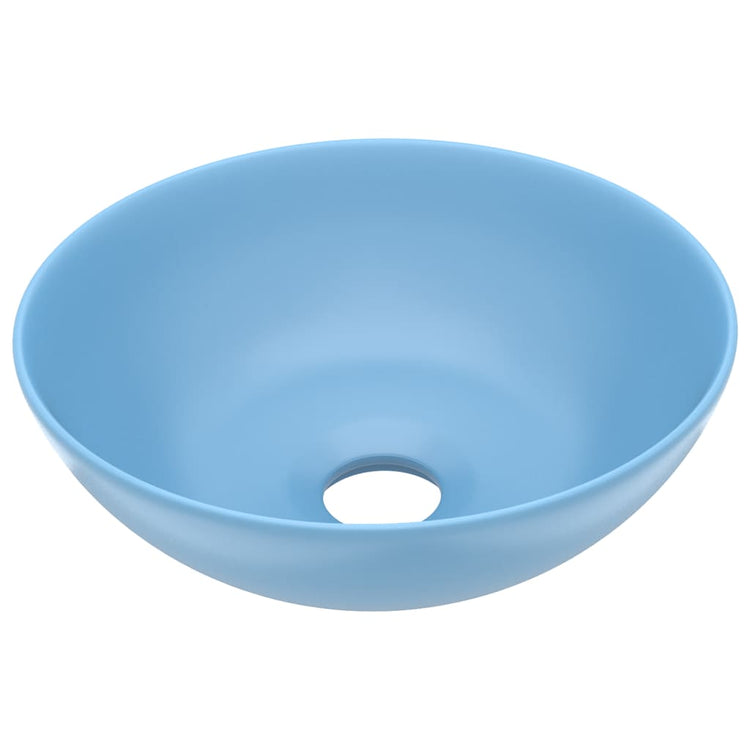 Vidaxl Washbeasin rund Keramikhellblau
