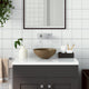 Vidaxl Washbeer rund Keramikmatcream