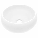 VIDAXL WASHBAIN Rund 40x15 cm Keramikmatte Weiß