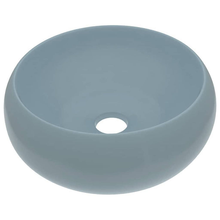 Vidaxl Washbeasin rund 40x15 cm Keramik Matt hellblau