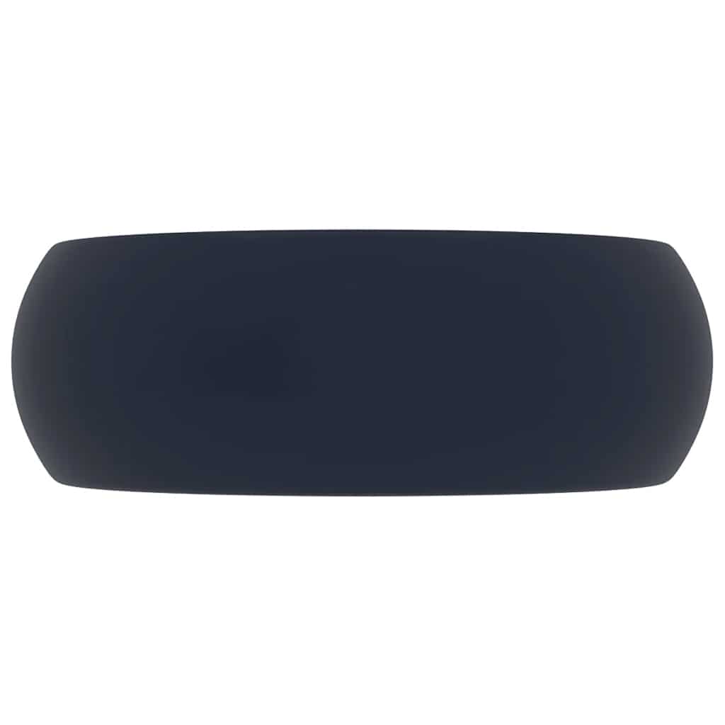 Vidaxl Washbeasin rund 40x15 cm Keramikmatte dunkelblau