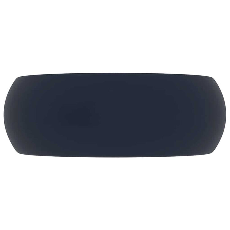 Vidaxl Washbeasin rund 40x15 cm Keramikmatte dunkelblau