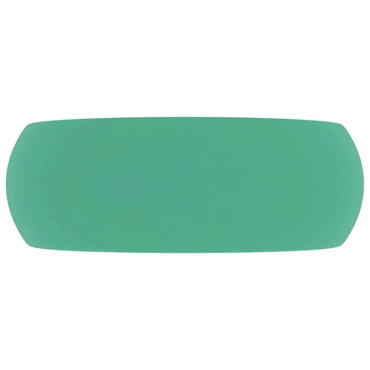 Vidaxl Washbeasin rund 40x15 cm Keramik Matt Hellgrün
