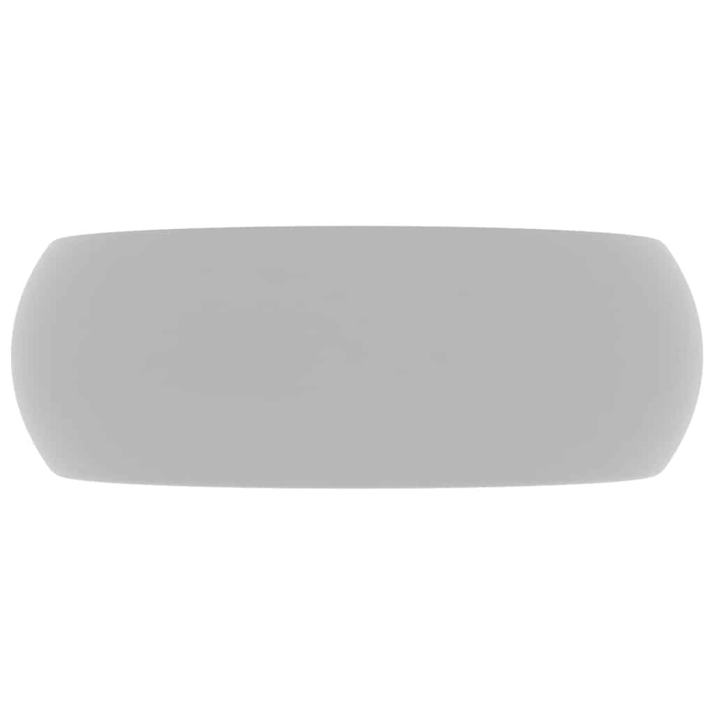 Vidaxl Washbeasin rund 40x15 cm Keramik Matt Hellgrau