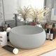 Vidaxl Washbeasin rund 40x15 cm Keramik Matt Hellgrau