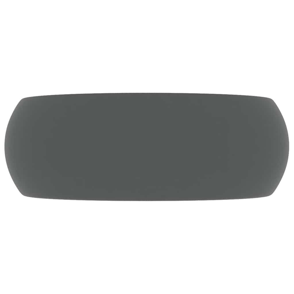 Vidaxl Washbeasin rund 40x15 cm Keramikmatte dunkelgrau