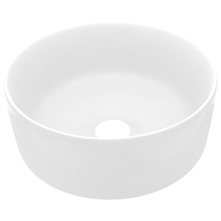 VIDAXL WASHBAIN Um 40x15 cm Keramikmatte weiß