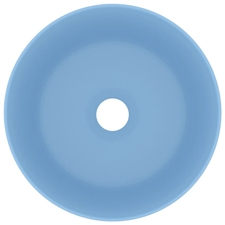 Vidaxl Washbeasin rund 40x15 cm Keramik Matt hellblau