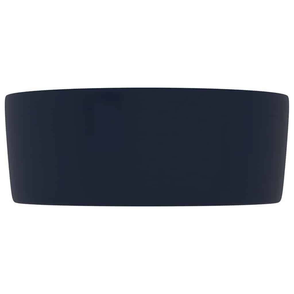 Vidaxl Washbeasin rund 40x15 cm Keramikmatte dunkelblau