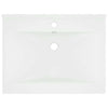 VIDAXL WASHBAIN mit TAP -Loch 60x46 cm Keramikmatte Weiß