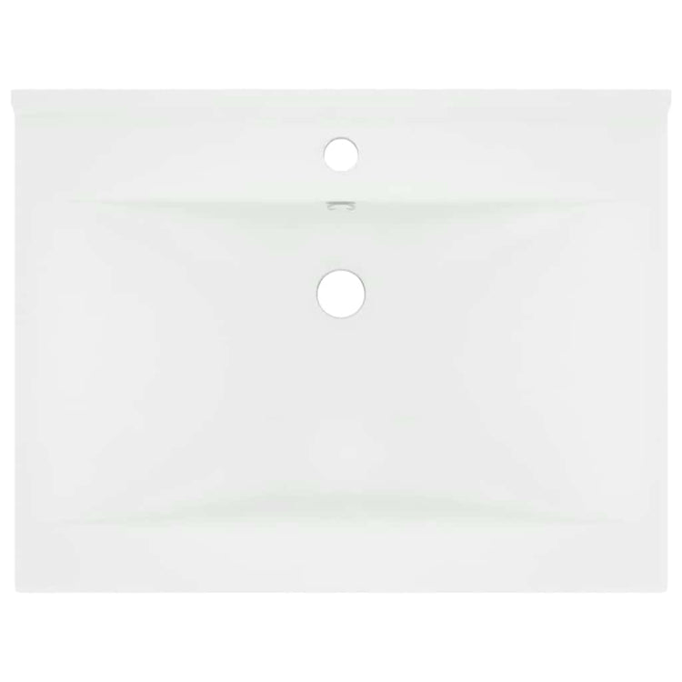 VIDAXL WASHBAIN mit TAP -Loch 60x46 cm Keramikmatte Weiß