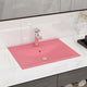 VIDAXL WASHBAIN mit TAP -Loch 60x46 cm Keramik Sole Pink